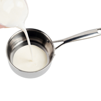 Casseroles en acier inoxydable de qualité professionnelle, triple épaisseur, avec couvercle, compatibles induction, pour cuisines domestiques et commerciales