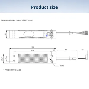 เซ็นเซอร์วัดน้ำหนักแบบโหลดเซลล์ HBM PW6DC3 ของเยอรมัน ความแม่นยำ 0.5% 10V สำหรับเครื่องทดสอบ รับน้ำหนักได้ 3กก.-20กก. - Product Image 3