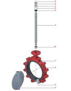Vanne à boisseau sphérique double excentrique en fonte et corps ductile avec actionneur DN50-DN600 PN10-40, personnalisable OEM - Product Image 3