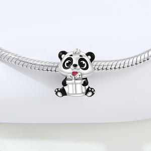 Pulsera de cuentas de cobre blanco estilo panda, novedad transfronteriza, con regalo, joyería, colgante, accesorio para mujer - Product Image 3