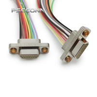Connecteur électrique micro-rectangulaire haute température PSCCONN série J30J, 9, 15, 25, 51 broches, prise et fiche