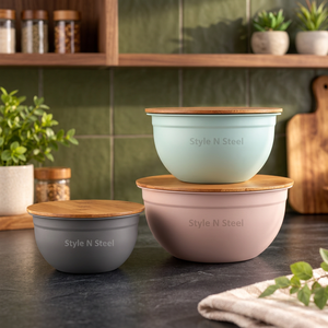 Mixing <b>Bowl</b> Food Pot <b>Microwave</b> Safe Induction Cookware <b>Bowl</b> 6 Inch Kitchen Serving <b>Bowl</b> - Product Image 4