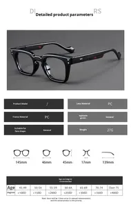 <span class=keywords><strong>Gafas</strong></span> <span class=keywords><strong>de</strong></span> Lectura Retro Naranjas con Protección Anti Luz Azul, Ecológicas, Unisex, Montura Cuadrada Completa, Ultraligeras, para Presbicia - Product Image 5