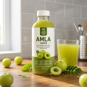 Su Marca Aquí: Jugo de Amla 500ml, Puro y Natural, Refuerzo Inmunológico, Aclarante de Piel, Crecimiento del Cabello, Suplemento Herbal - Product Image 1