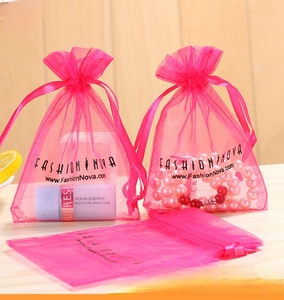 Ready Stock Wholesale KKP Brand Customizable Recyclable Stamping Plain Transparent Organza Drawstring <b>Gift</b> <b>Bags</b> <b>Wedding</b> Package - Product Image 1