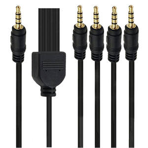 Câble audio 3,5 mm 4 niveaux 1 cm 4 cœurs Adaptateur <span class=keywords><strong>de</strong></span> <span class=keywords><strong>partage</strong></span> <span class=keywords><strong>de</strong></span> casque pour téléphone portable 1 à 4 haut-parleurs <span class=keywords><strong>Connexion</strong></span> informatique IP66 - Product Image 4