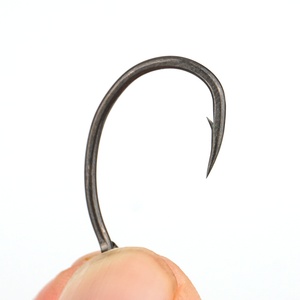 50 pièces/boîte Hirisi Hameçons à pointe barbelée pour la pêche à la carpe, acier à haute teneur en carbone, revêtement PTFE, hameçons tranchants pour la pêche à la carpe 8011 - Product Image 4