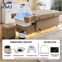 Lit de spa japonais pour salon de coiffure avec circulation d'eau, pour lavage de cheveux, pédicure et soin du cuir chevelu