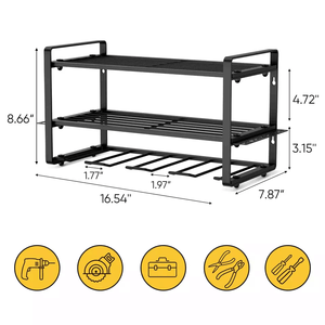 Support mural robuste pour garage et rangement, avec support pour perceuse, organisateur d'outils électriques, gain de place, organisateurs d'outils de garage - Product Image 4