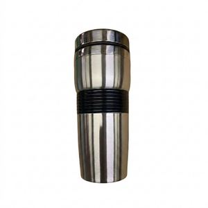 Stainless Steel Tumbler <b>Double</b> <b>Wall</b> Vacuum Insulated Travel <b>Mug</b> with Silicone Sleeve Minimalist Design - Product Image 1