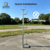 LINYIQUEEN Garde-corps de sécurité temporaire en acier galvanisé réglable et coulissant, accessoire de sécurité pour la construction