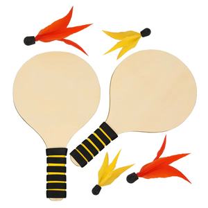 <span class=keywords><strong>Raquette</strong></span> de badminton en bois personnalisée pour la plage, avec volant, pour sports de plein air et exercice, vente en gros - Product Image 4
