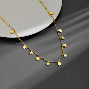 สร้อยคอผีเสื้อเกล็ดหิมะ Dainty เครื่องประดับสแตนเลสประดับพู่ง่ายเพทายหัวใจดวงจันทร์สร้อยคอสำหรับผู้หญิง - Product Image 1