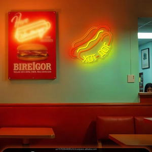 Enseigne lumineuse LED néon pour restaurant de burgers, hot-dogs et barbecue, indicateur suspendu, éclairage d'ambiance pour magasin, lumière nocturne de rue, haute luminosité, 5V 12V - Product Image 5