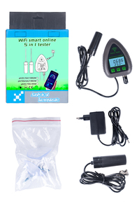 <span class=keywords><strong>Testeur</strong></span> <span class=keywords><strong>EC</strong></span> Wifi en ligne 5 en 1 GS & TEMP & <span class=keywords><strong>PH</strong></span> mètre APP télécommande <span class=keywords><strong>testeur</strong></span> de salinité pour aquarium, aquaculture, hydroponique - Product Image 2