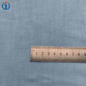 Shaoxing Textile Woven Soft Touch Light Blue 55%Polyester 25%Rayon 15%TEN Lyocell 5%Spandex Denim Style Fabric for <strong>Shirting</strong> - Product Image 5