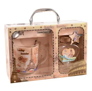 Porcelain Customized Vintage Bulk High Quality Gift Box Glass Tea Cup Set