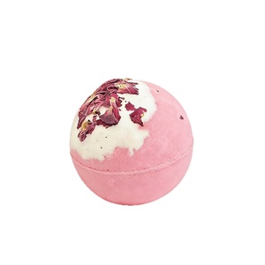 Bombes de bain aux fleurs séchées 100g, boules de bain moussantes aux huiles essentielles, bombes de bain nettoyantes bio - Product Image 2