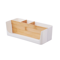 Organisateur de cosmétiques de bureau en plastique détachable avec compartiments ouverts pour cuisine et salon