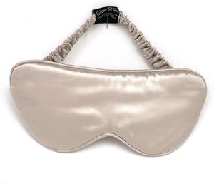 Masque de sommeil en satin de soie personnalisé avec logo, marque privée, pour voyage, sangle réglable, 100% pure soie de mûrier, vente en gros - Product Image 2