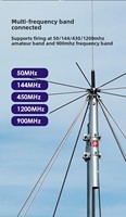 Antena Escáner Discone D3000N para CB UHF VHF 25-3000MHz, Polarización Vertical, Recepción y Transmisión de Radio SDR HF VHF