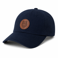 Gorra de Béisbol de Lujo de 6 Paneles con MOQ Bajo, Visera Curva de Sarga de Algodón, Parche de Cuero, Tacto Suave, Envío Rápido, Regalo Corporativo, Etiqueta Personalizada