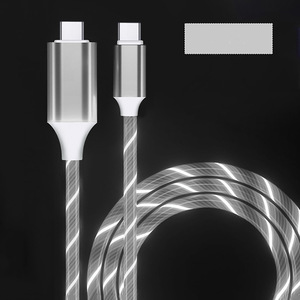 Loại C để Loại C LED chảy Glow ánh sáng sạc cáp USB RGB cáp dây dòng USB A đến C IOS Cáp - Product Image 5