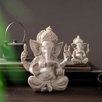 Figurine d'éléphant en résine de style thaïlandais Ganesha d'Asie du Sud-Est MSH Fun pour anniversaire et célébration