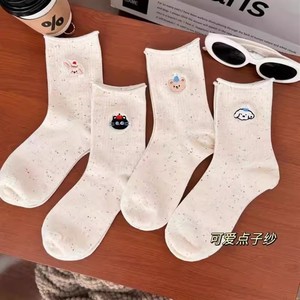 Women's Mid Calf Slouch <b>Socks</b> Cartoon Cute Breathable Sweat Absorbing Autumn <b>Winter</b> Japanese Style Regular Casual <b>Socks</b> - Product Image 3