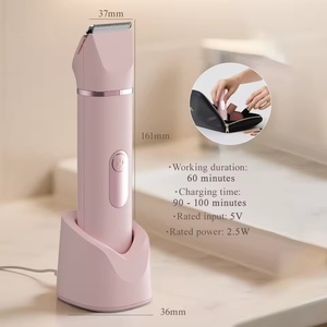 <span class=keywords><strong>Rasoir</strong></span> électrique 6-en-1 pour femme, lames en céramique, USB-C, sûr pour la peau, étanche, tondeuse bikini, affichage LED, support de charge - Product Image 6