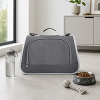 Sac à dos de transport semi-circulaire classique en tissu Oxford écologique avec fermeture éclair, capacité 5 kg, pour chiens et chats