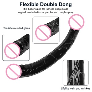Schlussverkauf Fabrik Schwule Lesbe realistisch flexibel <span class=keywords><strong>15</strong></span> Zoll riesiger Doppelend <span class=keywords><strong>Dildo</strong></span> - Product Image 2