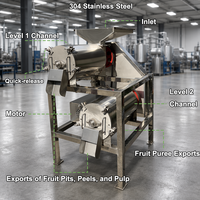 Industriële tomatenpulpmachine voor schil- en zaadseparatie, pureer- en sausproductie-apparatuur 500-1500kg/u