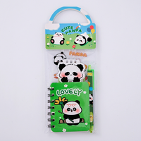 Niedliches Panda-Schreibwarenset Cartoon-Plüschtier Stift Bleistift Radiergummi Notizbücher Geschenkset für Schüler Lehrer