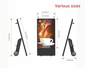 32 43 52 inch xách tay LED LCD Áp phích Màn hình hiển thị kiosk <span class=keywords><strong>Android</strong></span> pin cảm ứng phương tiện truyền thông Chào mừng bạn hiển thị đứng tầng - Product Image 5
