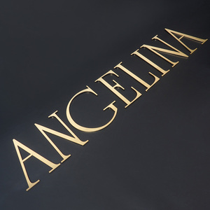 Bảng Chữ Cái Gương Acrylic Cắt Laser Màu Vàng Kim Chữ Cái Kim Loại Cho Bảng Hiệu Tường Nội Thất - Product Image 3