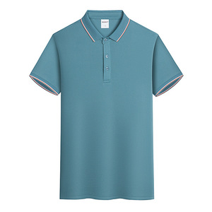 Polo Shirt Men Short Sleeve Solid Color Polyester Quick Dry Workwear Daily Wear - Product Image 4