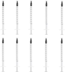Bouchon de sécurité et compte-gouttes cylindrique à usage unique avec système d'étanchéité - Product Image 1