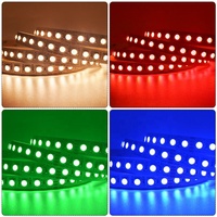 Bande lumineuse LED SMD5050 RGBW, étanche, personnalisable, longueur sur mesure, flexible, à intensité variable, pour éclairage décoratif