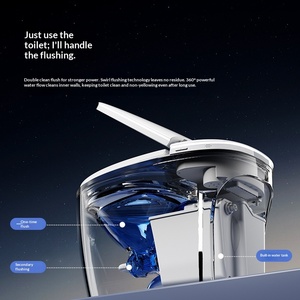 <span class=keywords><strong>WC</strong></span> intelligent monobloc à poser au sol avec fonction automatique, capteur de chasse d'eau, bidet intelligent et chauffage instantané - Product Image 3
