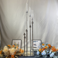 Bougeoirs 8 têtes argent/or chandeliers support décoration de mariage centres de table candélabres fête de mariage décor de mariage