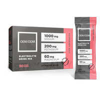 OEM Zero Sugar Electrolytes Raspberry Salt Drink Mix Powder 30 Count