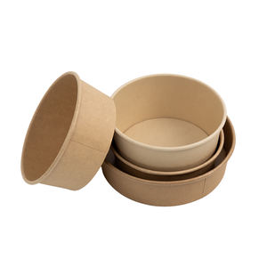 Tazón de Papel Kraft Biodegradable y Ecológico de Grado Alimenticio con Tapa Transparente a Prueba de Fugas para Comida Caliente o Fría para Llevar - Product Image 4