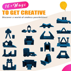 <span class=keywords><strong>Canapé</strong></span> de jeu modulaire en mousse souple et durable pour enfants, certifié OEKO, pour la construction de châteaux et de forteresses en salle de jeux - Product Image 4