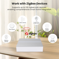 Passerelle filaire Tuya Zigbee LangYeao, Hub de pont intelligent pour la maison, prend en charge 128 appareils, antenne à gain élevé et contrôle à distance via application