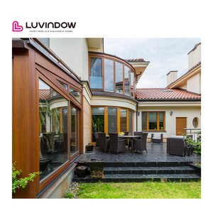 Ventanas Modernas de Alto Rendimiento con Apertura Oscilobatiente, de Buena Calidad, Ahorro de Energía, Madera Maciza Revestida de Aluminio, Estilo Abatible con Persiana - Product Image 4
