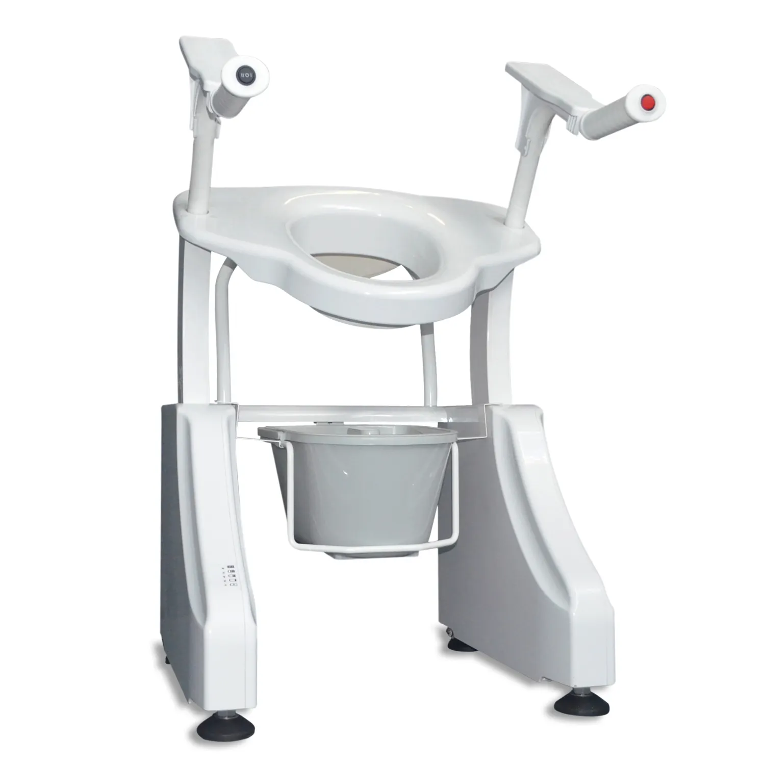 Electric Toilet Lift Seat with Handles, One Button Adjustable Height Intelligent Toilet Assisted Lift Mobility scooter