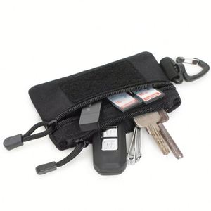 Multifunction Wallet <b>Mini</b> Portable Zipper Pouch Coin Purse Belt Waist <b>Bag</b> for Men Outdoor Camping Hiking - Product Image 5