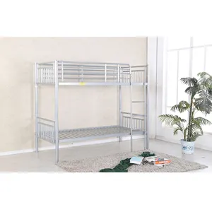 Camas con colchón venta doble Decker cama de Metal de los niños de madera maciza Loft establecido el mejor precio escalera moderna Triple dos