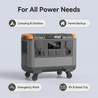 Station d'alimentation 3000W 2688Wh, norme européenne, pour camping-car sans accès au réseau électrique, alimentation de secours pour camping en pleine nature